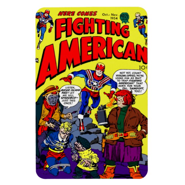Imán de Fighting American de los años 50 (Vertical)