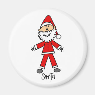 Imán de figura de palo de Papá Noel