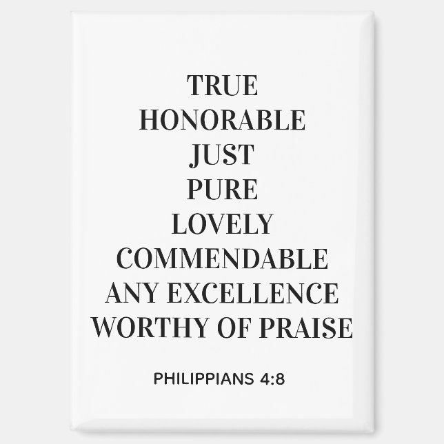 Imán de Filipenses 4:8 (Anverso)