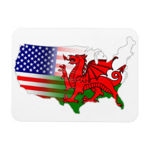 Imán de Flexi del mapa de las banderas americanas