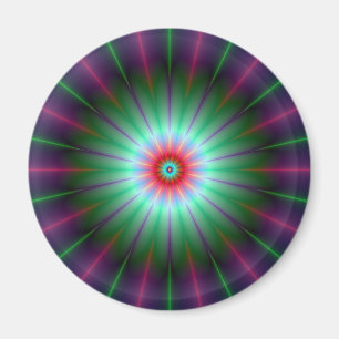 Imán de flor radiante