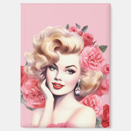 Imán de Floral Vintage Pin-Up – Blossom Marie
