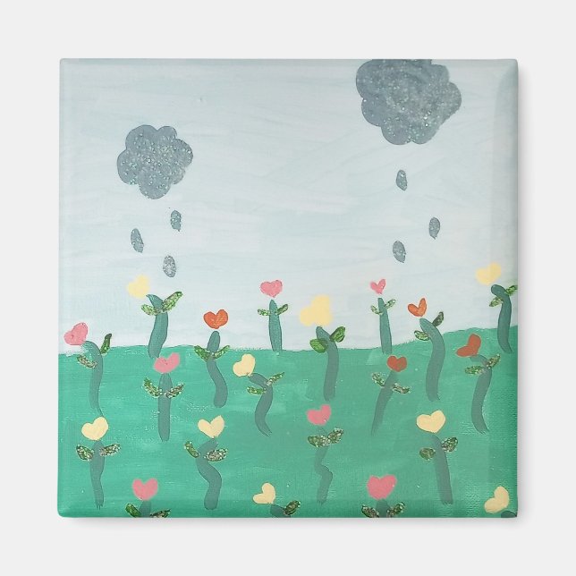 Imán de flores bailarinas (Frente)