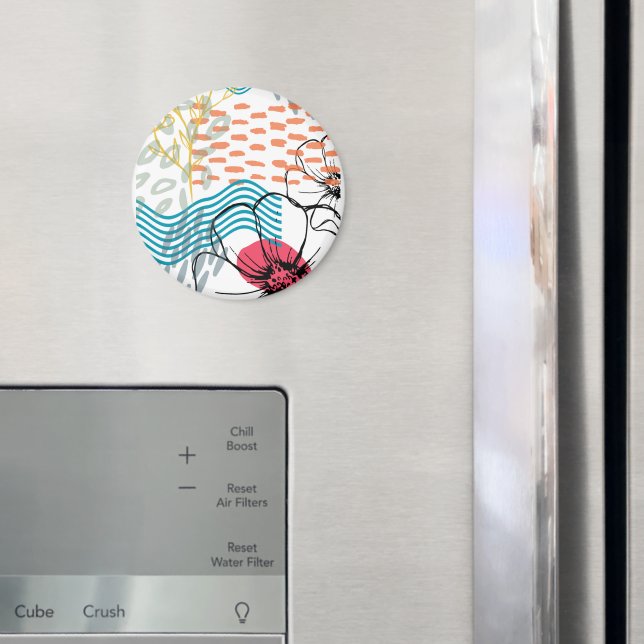 imán de flores de diseño abstracto (In situ (nevera))