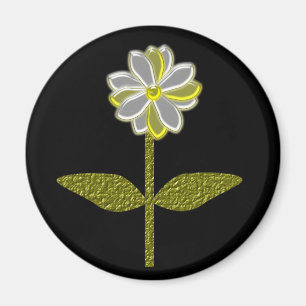 Imán de flores de margarita brillante