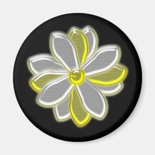 Imán de flores de margarita brillante