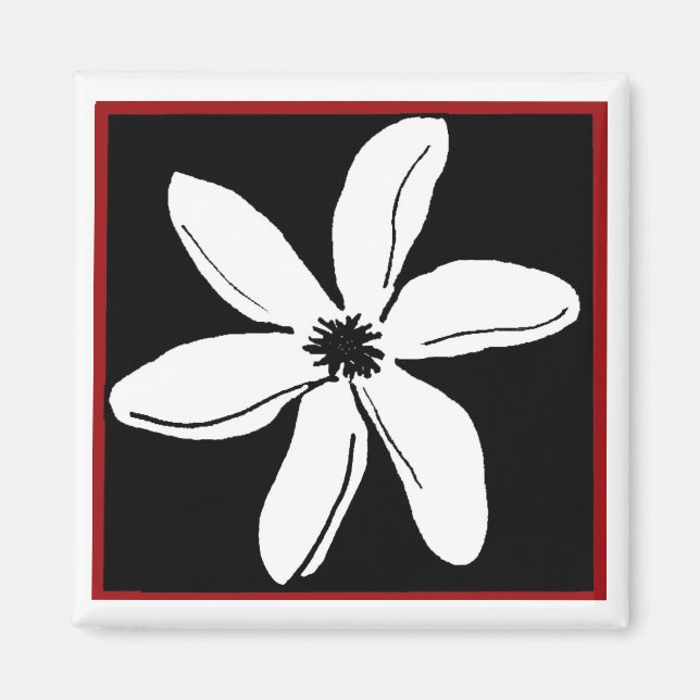 Imán de flores de tiare (Frente)