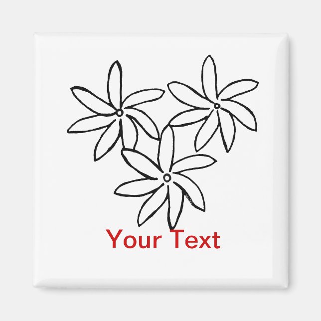 imán de flores de tiare (Frente)