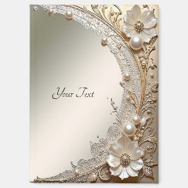 Imán de Flores Perlas Blancas Modernas