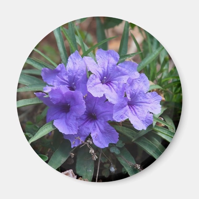Imán de flores violetas (Frente)