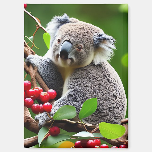 Imán de fondo de cute Koala Bear (Anverso)