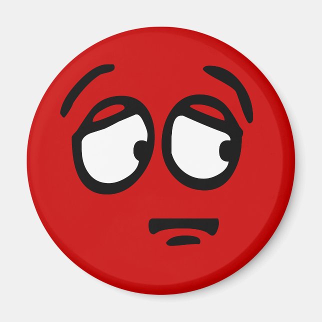 Imán de fondo de Personalizable emoticono (Frente)