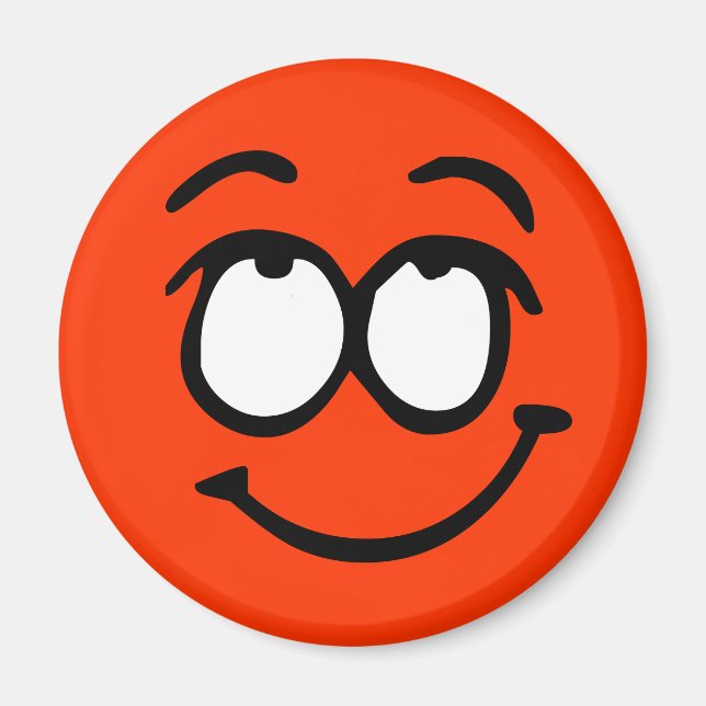 Imán de fondo de Personalizable emoticono (Frente)