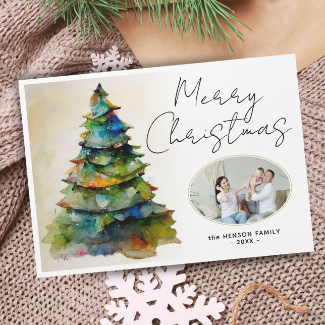 Imán de foto artístico de árbol de Navidad en acua (Subido por el creador)