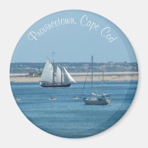 Imán de foto de barco de vela del océano Cape Cod
