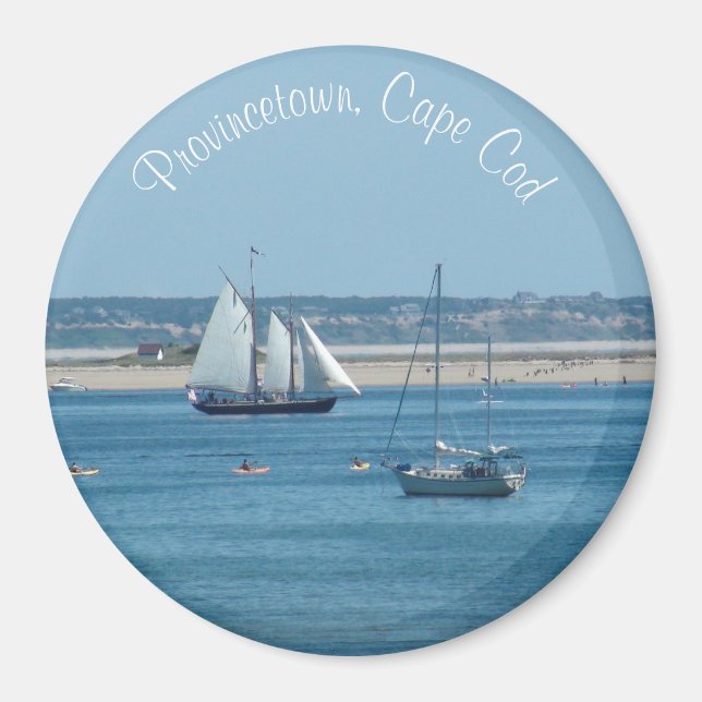 Imán de foto de barco de vela del océano Cape Cod  (Frente)