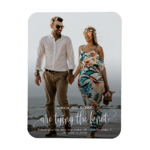 Imán de foto de boda para guardar la fecha de Tyin