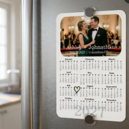 Imán de foto de calendario de 2027 para guardar la