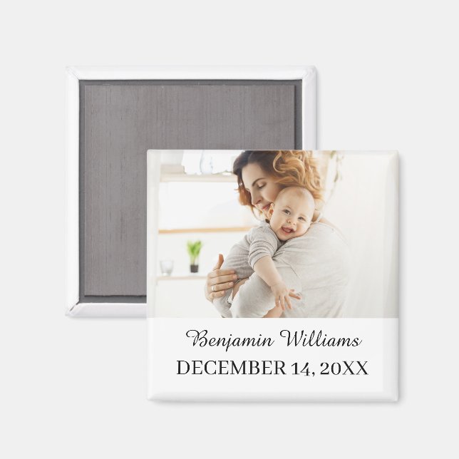 Imán de foto de cumpleaños Favor de fiesta Imán pe (Anverso/Reverso)