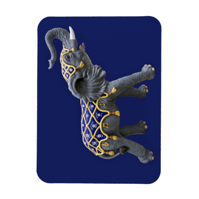 Imán de foto de elefante de animal de carrusel (Vertical)
