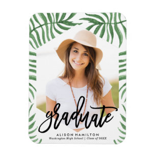 Imán de foto de graduación de la brisa tropical