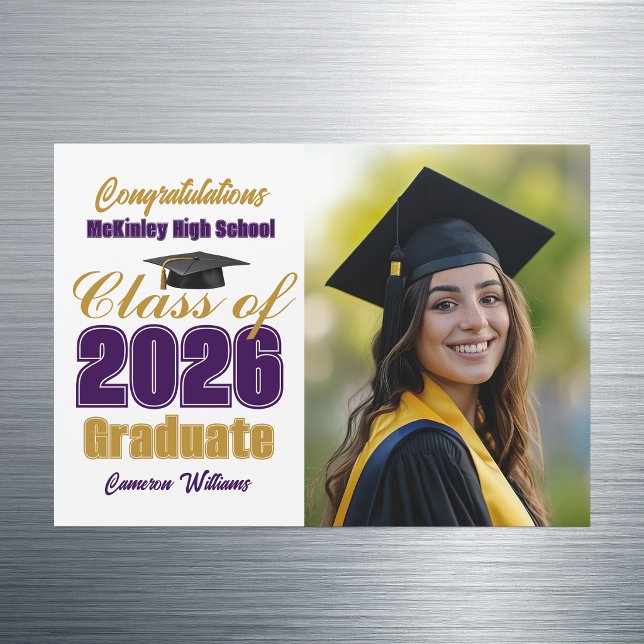 Imán de foto de graduación de la clase de 2026 de  (Subido por el creador)