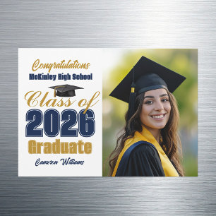 Imán de foto de graduación de la promoción de 2026