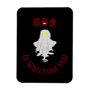 Imán de Foto de Halloween Boo te está vigilando