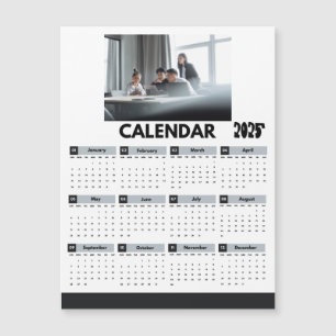    Imán de foto de la empresa de calendario modern