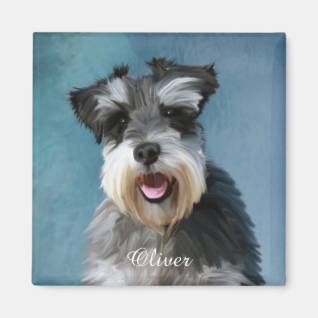 Imán de foto de mascota personalizada (Frente)