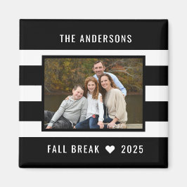 Imán de Foto Editable de Rayas Modernas de Color P