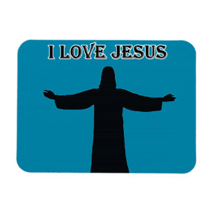 Imán de foto flexible  amo a jesus