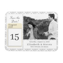 Imán de foto flexible católico de encaje blanco pa