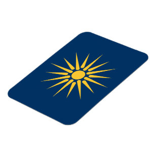 Imán de foto flexible con la bandera de Macedonia