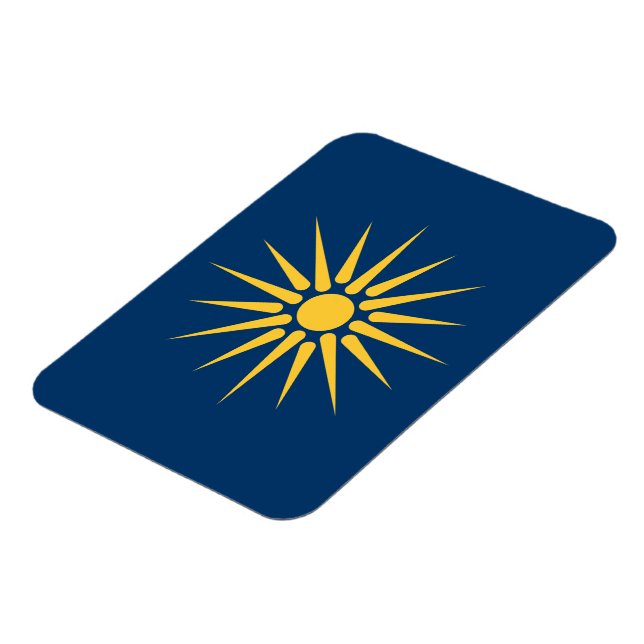 Imán de foto flexible con la bandera de Macedonia (Lado Izquierdo)