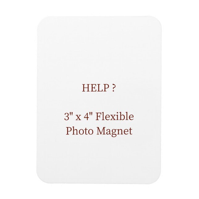 Imán de foto flexible de 3" x 4" (Vertical)