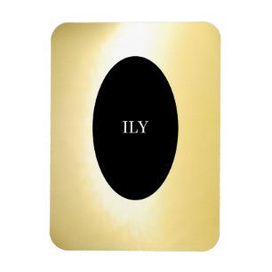 Imán de foto flexible de oro ILY