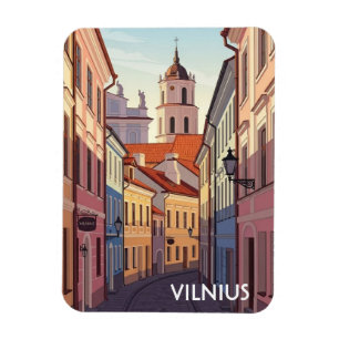 Imán de foto flexible del casco antiguo de Vilna L