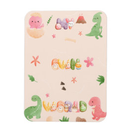 Imán de foto flexible del mundo de dinosaurios lin