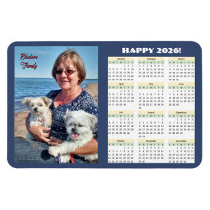 Imán de foto para calendario familiar 2026