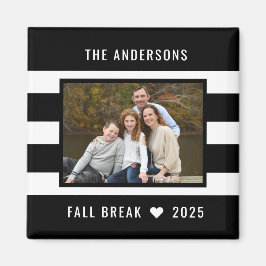 Imán de foto personalizable editable con rayas mod