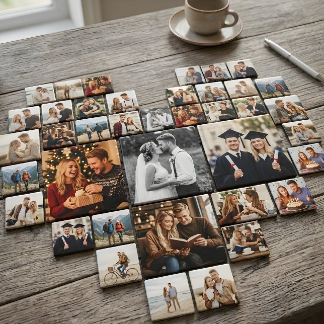 Imán de Foto Personalizada para Nevera, Regalo par (Personalized photo magnets | Wedding Birthday Graduation Party Memories Keepsake Gift)