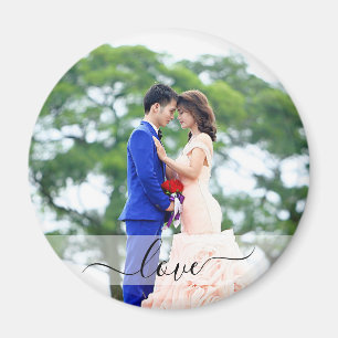 Imán de foto personalizado con letra personalizada