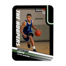 Imán de foto personalizado de jugador de baloncest
