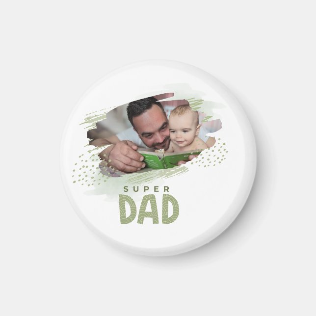 Imán de Foto Personalizado para el Día del Padre (Frente)
