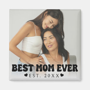 Imán de foto personalizado para la mejor mamá o Dí