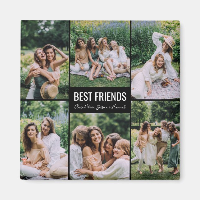 Imán de Foto Personalizado para Mejores Amigos (Frente)