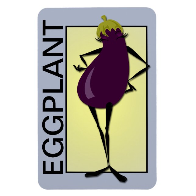 IMÁN DE FOTO RECTANGULAR DE SEÑORA BERENJENA DIVER (Vertical)