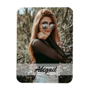 Imán de foto y nombre personalizado
