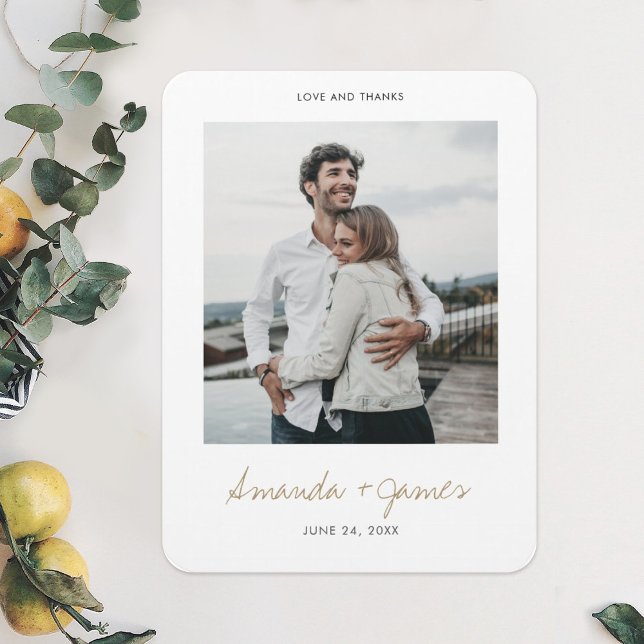 Imán de fotos de agradecimiento de boda personaliz (Subido por el creador)